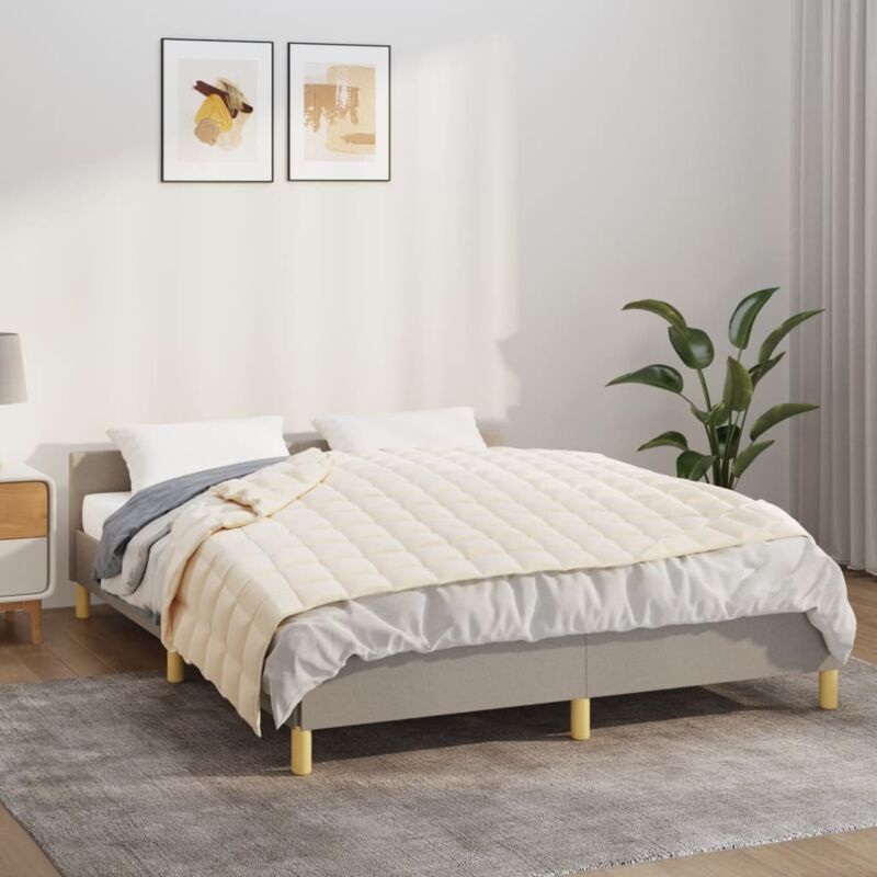 foto del prodotto vidaxl coperta ponderata crema chiaro 120x180 cm 5 kg tessuto
