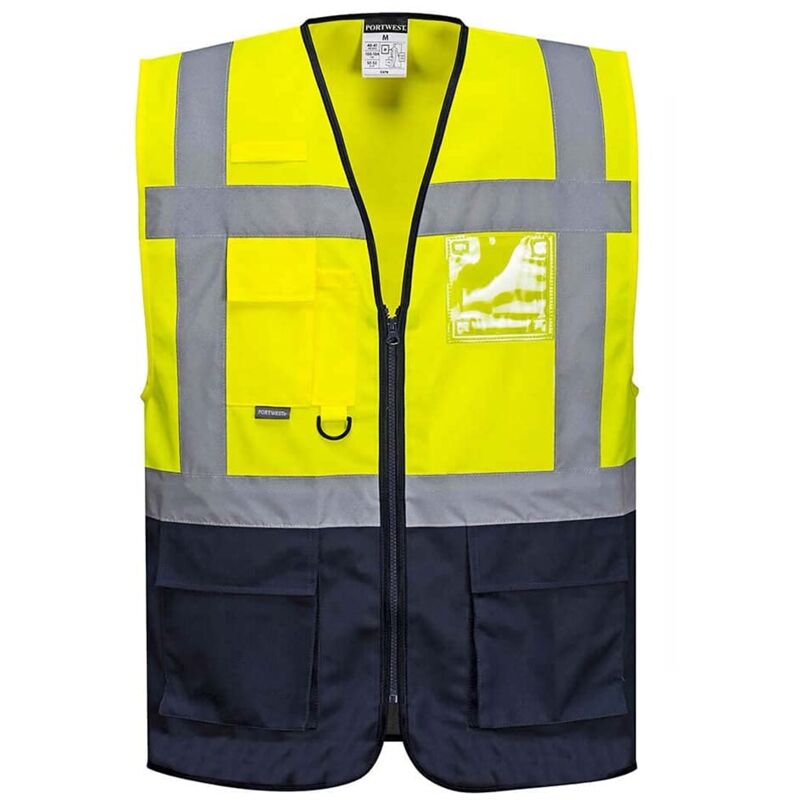foto del prodotto rs pro portwest c476 gilet executive varsavia, giallo navy, 5xl