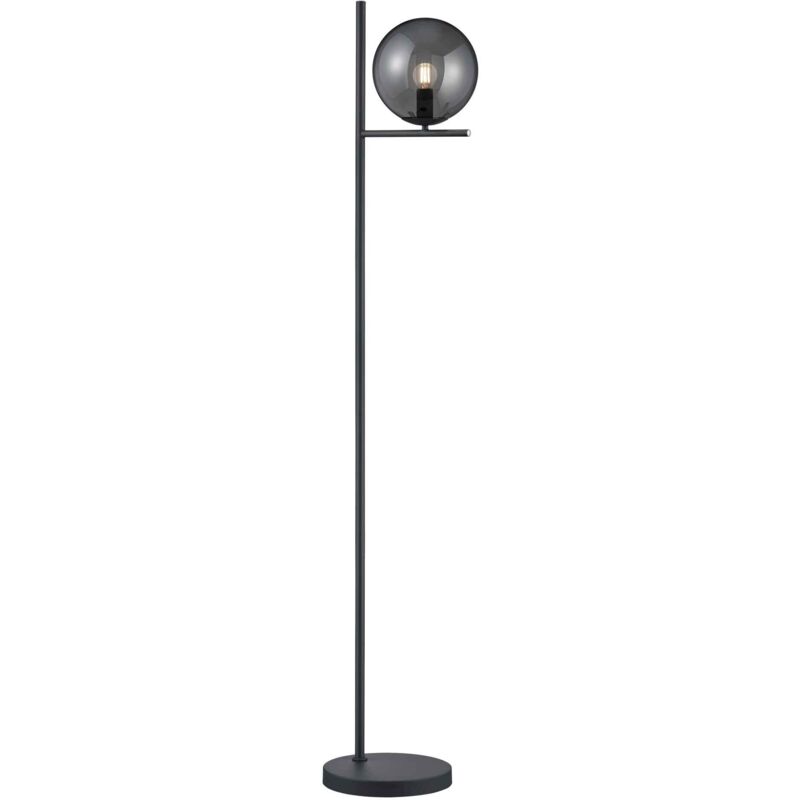 foto del prodotto trio lampada da terra, metallo e vetro, antracite e fum , h 150 cm, pure