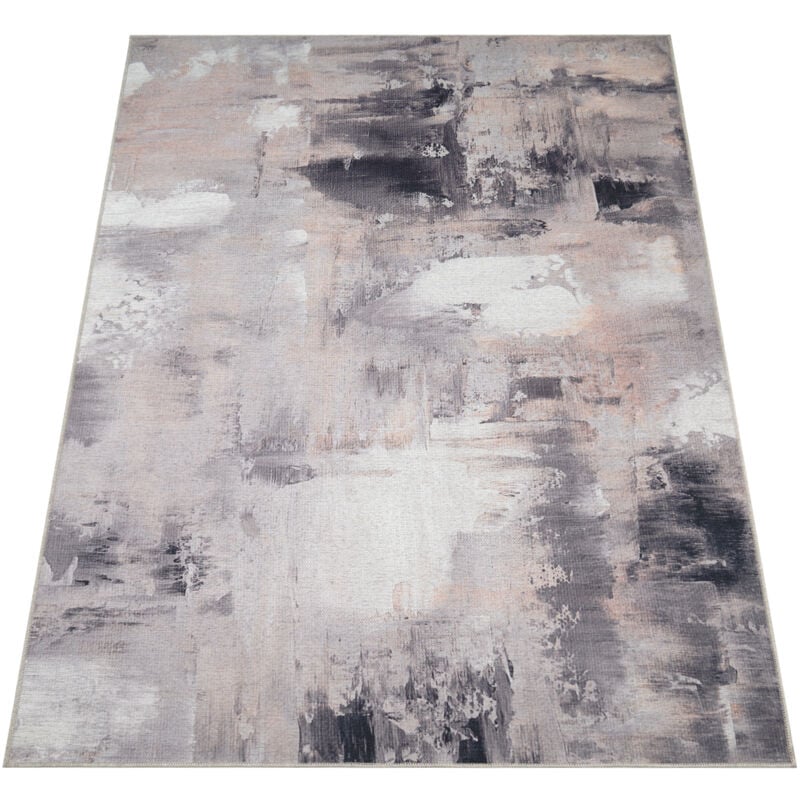 foto del prodotto paco home tappeto salotto moderno soggiorno tessuto liscio moderno astratto vintage lavabile 60x100 cm, grigio beige