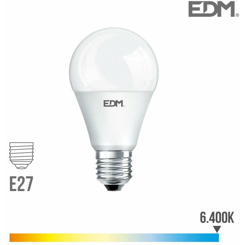 foto del prodotto lampadina led e27 12w tonda a60 equivalente a 75w bianco naturale 6400k