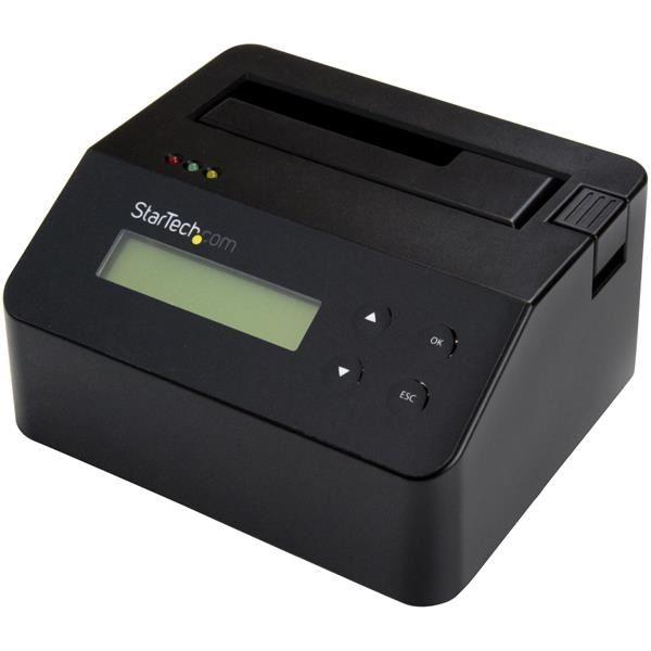 immagine 0 del prodotto startech.com docking station per hard disk a singolo slot dock usb 3.0 standalone con funzione eraser sanificazione per hdd ssd sata iii, 9 modalit di cancellazione, 4kn, display lcd, porta stampante db 9, taa