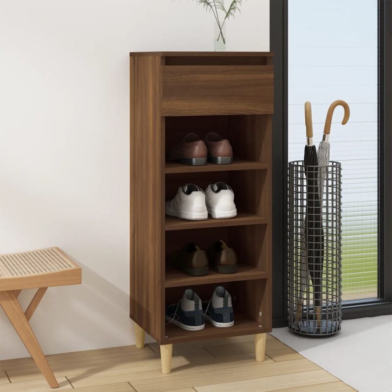 foto del prodotto vidaxl scarpiera rovere marrone 40x36x105 cm in legno multistrato