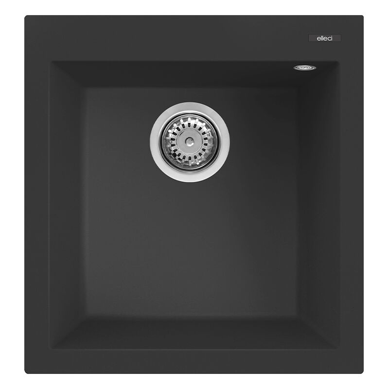 foto del prodotto lavello elleci incasso 1 vasca 47x50 quadra 102 granitek nero lgq10240