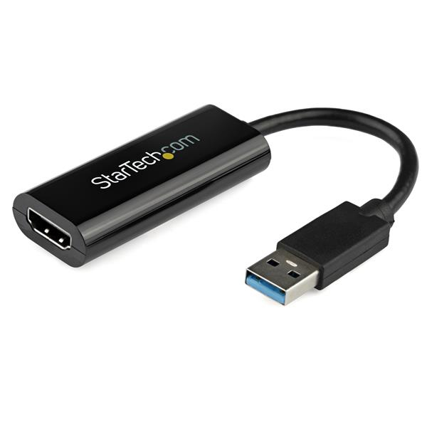 immagine 0 del prodotto startech.com adattatore da usb 3.0 a hdmi 1080p 1920x1200 sottile compatto convertitore video da usb type a a hdmi per monitor nero solo windows