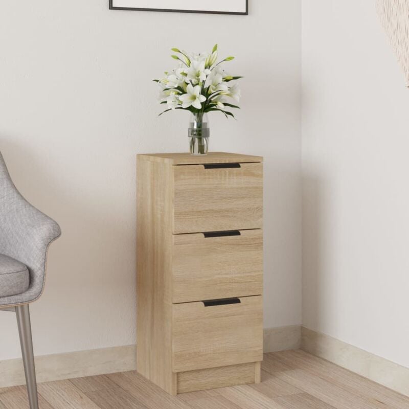 foto del prodotto vidaxl credenza rovere sonoma 30x30x70 cm in legno multistrato