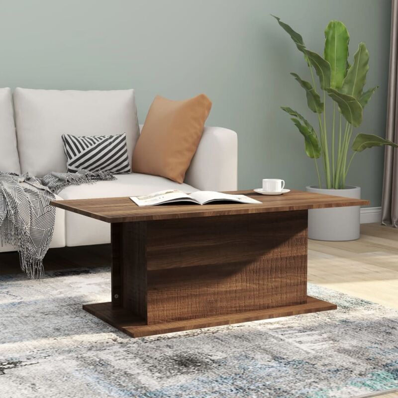 foto del prodotto vidaxl tavolino da salotto rovere marrone 102x55,5x40 cm in truciolato