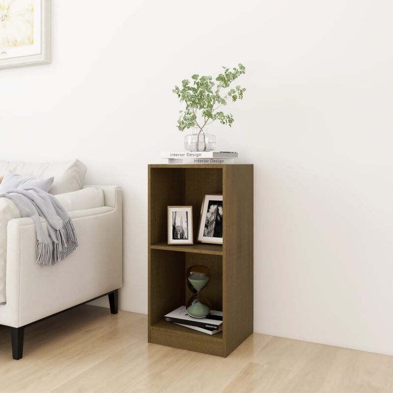 foto del prodotto vidaxl credenza marrone ambra 35,5x33,5x76cm in legno massello di pino