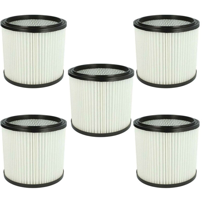 foto del prodotto 5x filtro a pieghe piatte compatibile con aqua vac az 90306 12a, az 9171175, az 90304 12, az 90304 75 aspirapolvere cartuccia filtrante vhbw