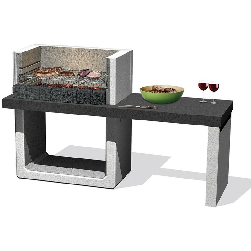 foto del prodotto barbecue in muratura cemento bbq a carbone carbonella legna