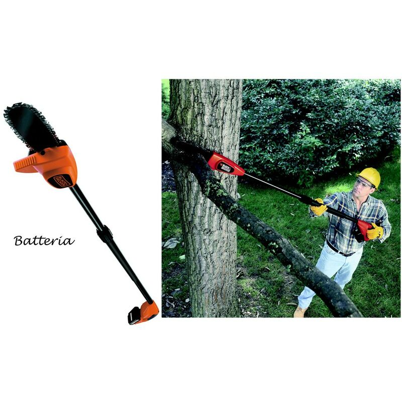 foto del prodotto black decker sega potatrice a batteria telescopica elettrica elettrosega potatore svettatoio