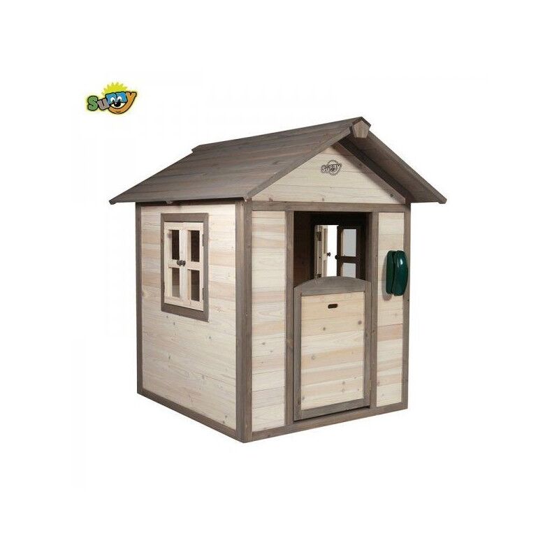foto del prodotto casetta legno sunny lodge finestre porta apribili arredo giardino gioco bambini