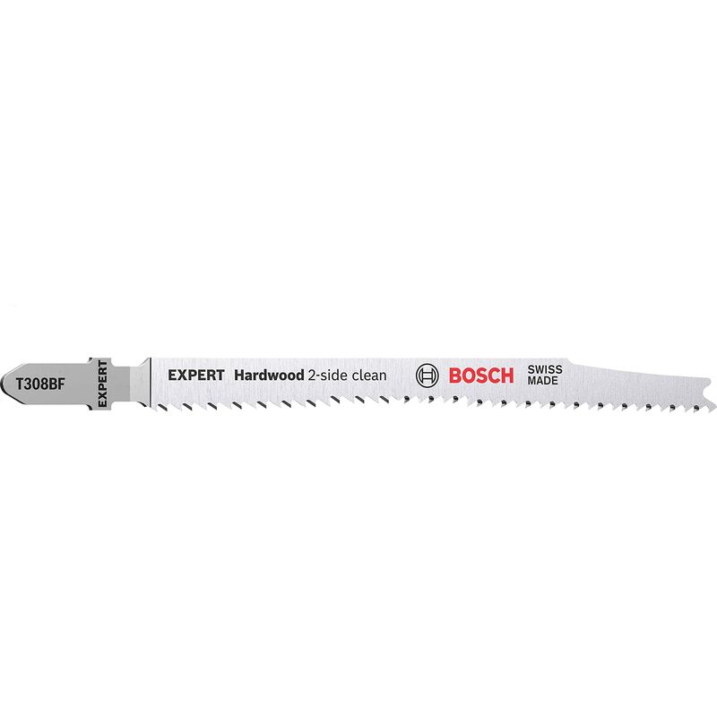 foto del prodotto bosch professional 100x lame per seghetto alternativo expert hardwood 2 side clean t 308 bf per pannelli rivestiti in plastica, pannello