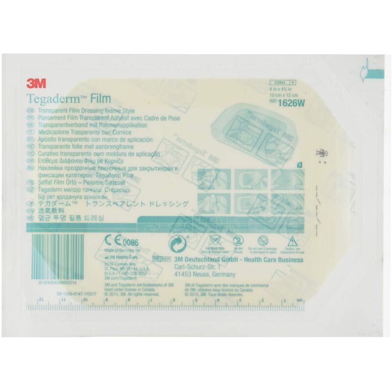 foto del prodotto tegaderm film cm 10x12 medicazione adesiva sterile in film di poliuretano, confezione 50 pezzi 3m