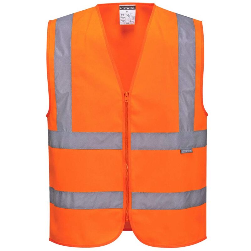foto del prodotto portwest c375 gilet band brace hi vis con zip, arancione, xxxl