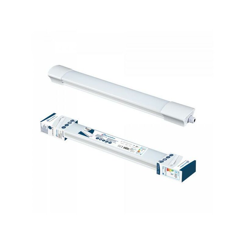 foto del prodotto electraline 65062 barra luminosa led da esterno, plafoniera da giardino 50w 4500 lumen luce naturale impermeabile ip65 lunga 150 cm tubo led per