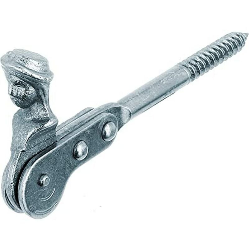 foto del prodotto alberts 307127 ferma persiane a busto di pastore da avvitare o da murare zincato blu 126,5 mm