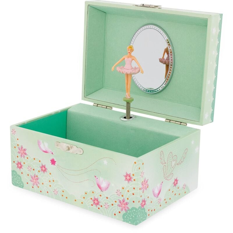 foto del prodotto vicky tiel portagioie carillon ballerina e stelle, verde
