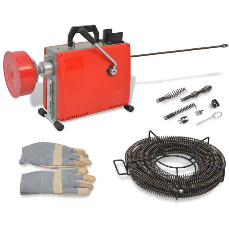 foto del prodotto vidaxl macchina per pulire le tubazioni 250 w 15mx16mm 4,5mx9,5mm