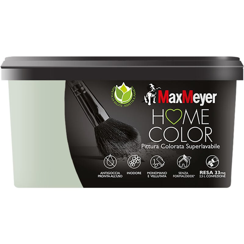 immagine 0 del prodotto max meyer maxmeyer idropittura colorata superlavabile per interni, salvia, 2.5l
