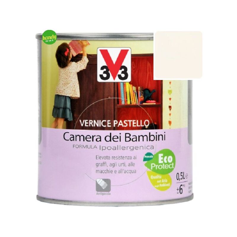 foto del prodotto vernice per legno pastello lt 0,50 bianco panna