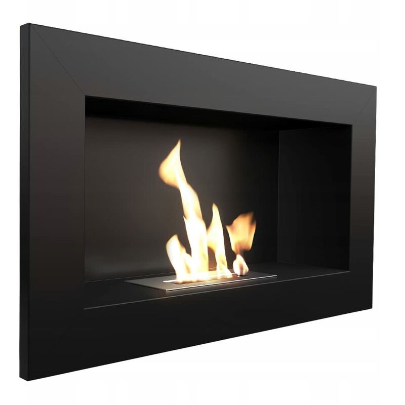 foto del prodotto kratki biocamino camino decorativo da parete golf nero 374 mm x 648 mm t v renania approvato