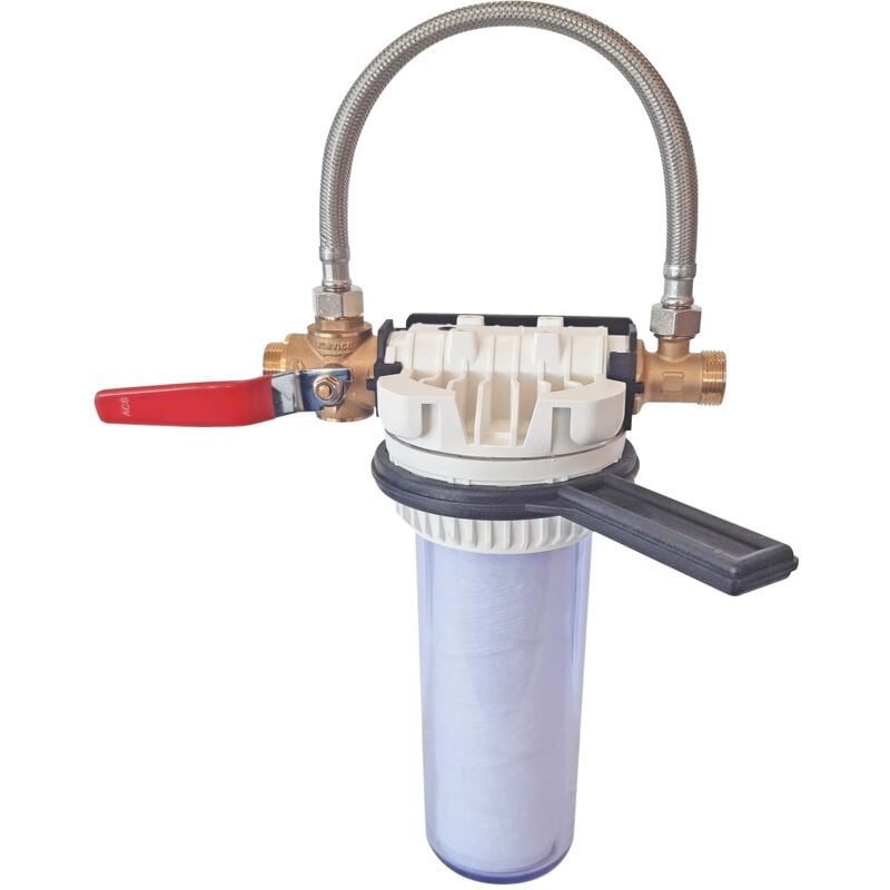 foto del prodotto aquawater 106635 106635 filtro singolo by pass brevettato ez 120 e cartuccia anticalcare multiazione connessione facile di nuova generazione senza