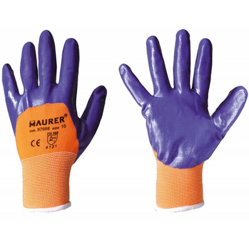 foto del prodotto guanti lavoro nitrile glovex ii tg. 9 maurer con polsino