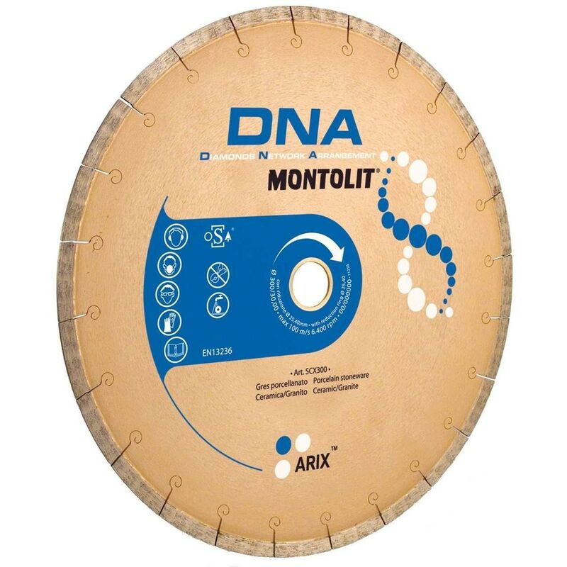 foto del prodotto montolit disco diamantato 350 mm dna scx350 per gres ceramica granito
