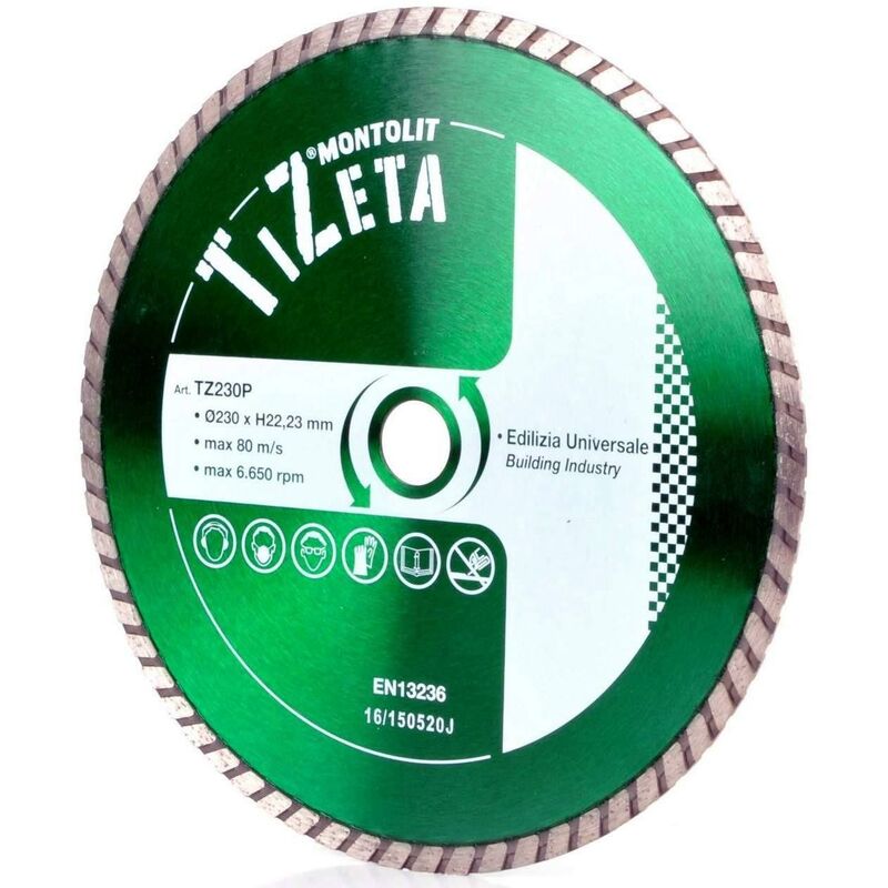 foto del prodotto montolit disco diamantato 230 mm turmont tz230p per edilizia