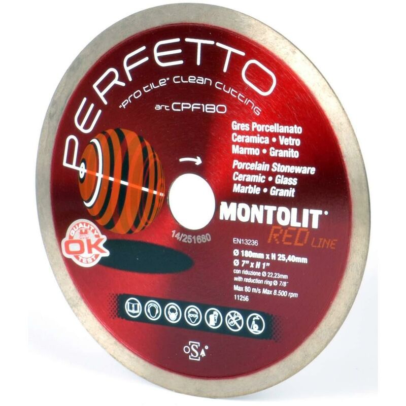foto del prodotto disco diamantato 200 mm montolit cpf200 per gres ceramica delicata vetro marmo granito