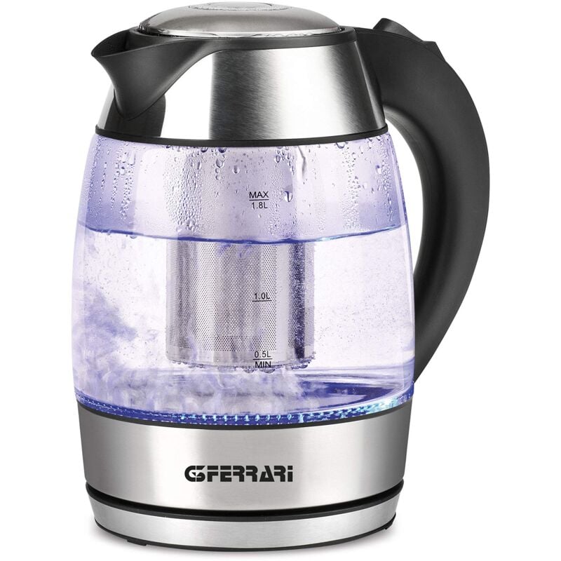 foto del prodotto g3 ferrari g10066 bolleblu bollitore e tisaniera, 2200 w, 1.8 litri, vetro, acciaio