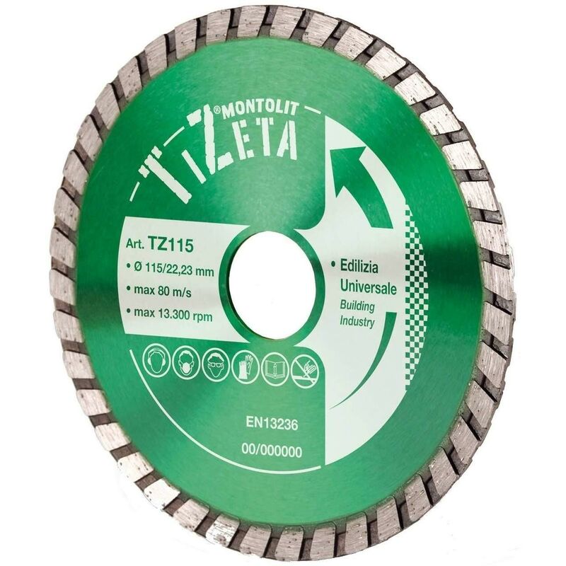 foto del prodotto montolit disco diamantato 115 mm turmont tz115 per edilizia