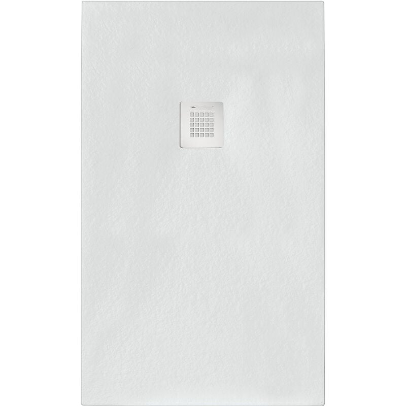 foto del prodotto piatto doccia rettangolare 160x70 cm effetto pietra marmoresina stone bianco francia