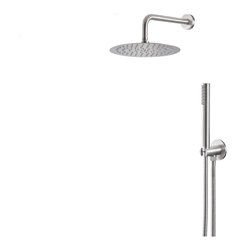 foto del prodotto kit doccia tondo acciaio inox vema wellness steel v08135 satinato
