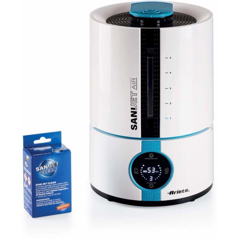 foto del prodotto ariete sani jet air 2836 umidificatore ultrasuoni 5l bianco per ambienti fino a 90 m 