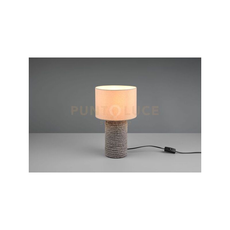 foto del prodotto trio lighting lampada mala paralume beige h.38cm ceramica marrone r50941944