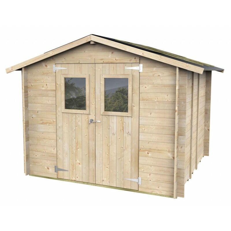 foto del prodotto alce casetta hobby bh19 mm porta doppia finestrata 248x248x215cm