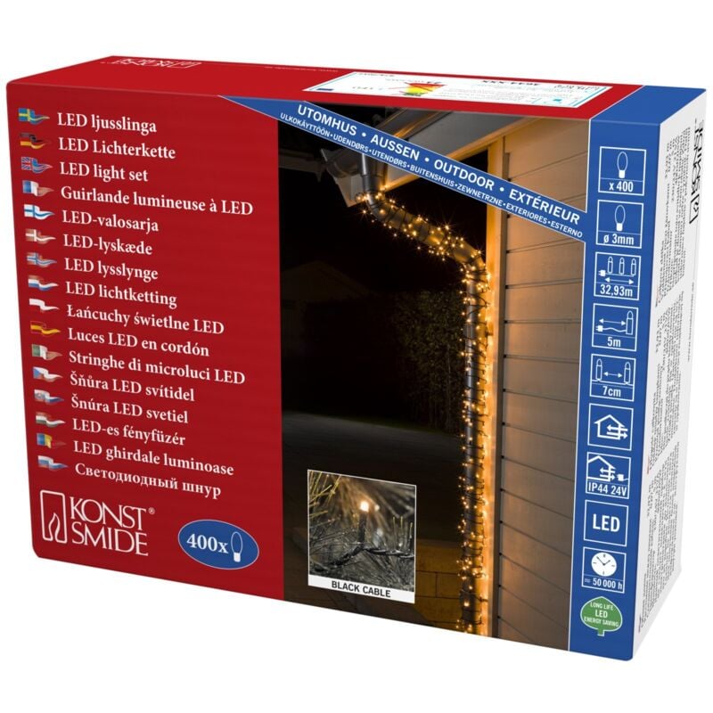 foto del prodotto 3644 800 led lichterkette, plastico, nero konstsmide