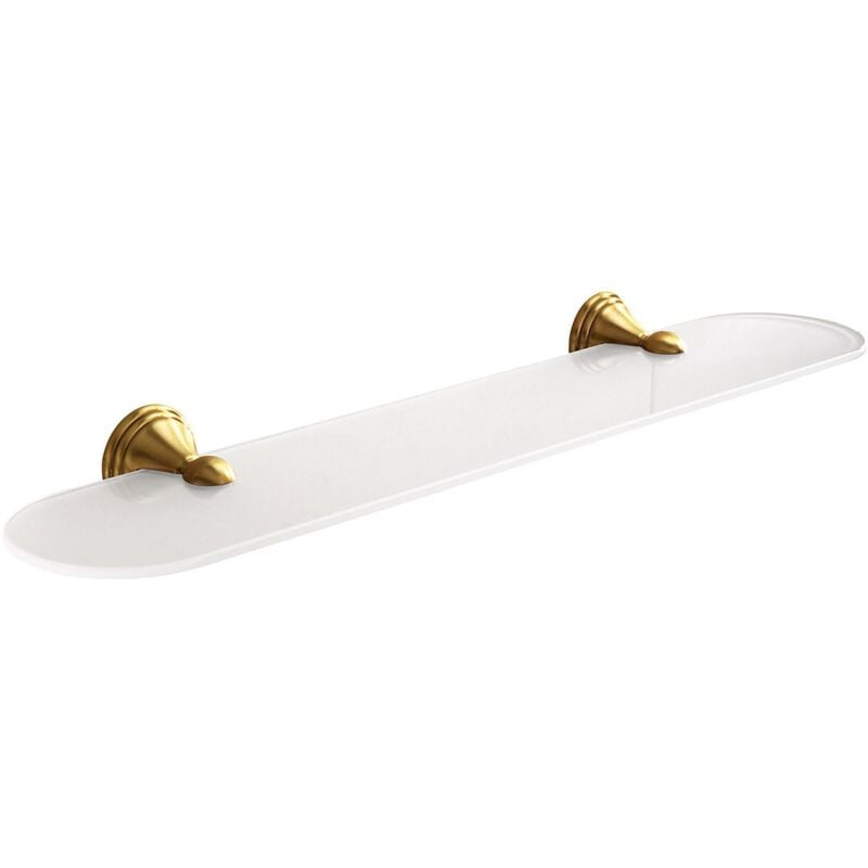 foto del prodotto gedy mensola 60 cm in vetro temperato 7519 60 serie romance bronzo