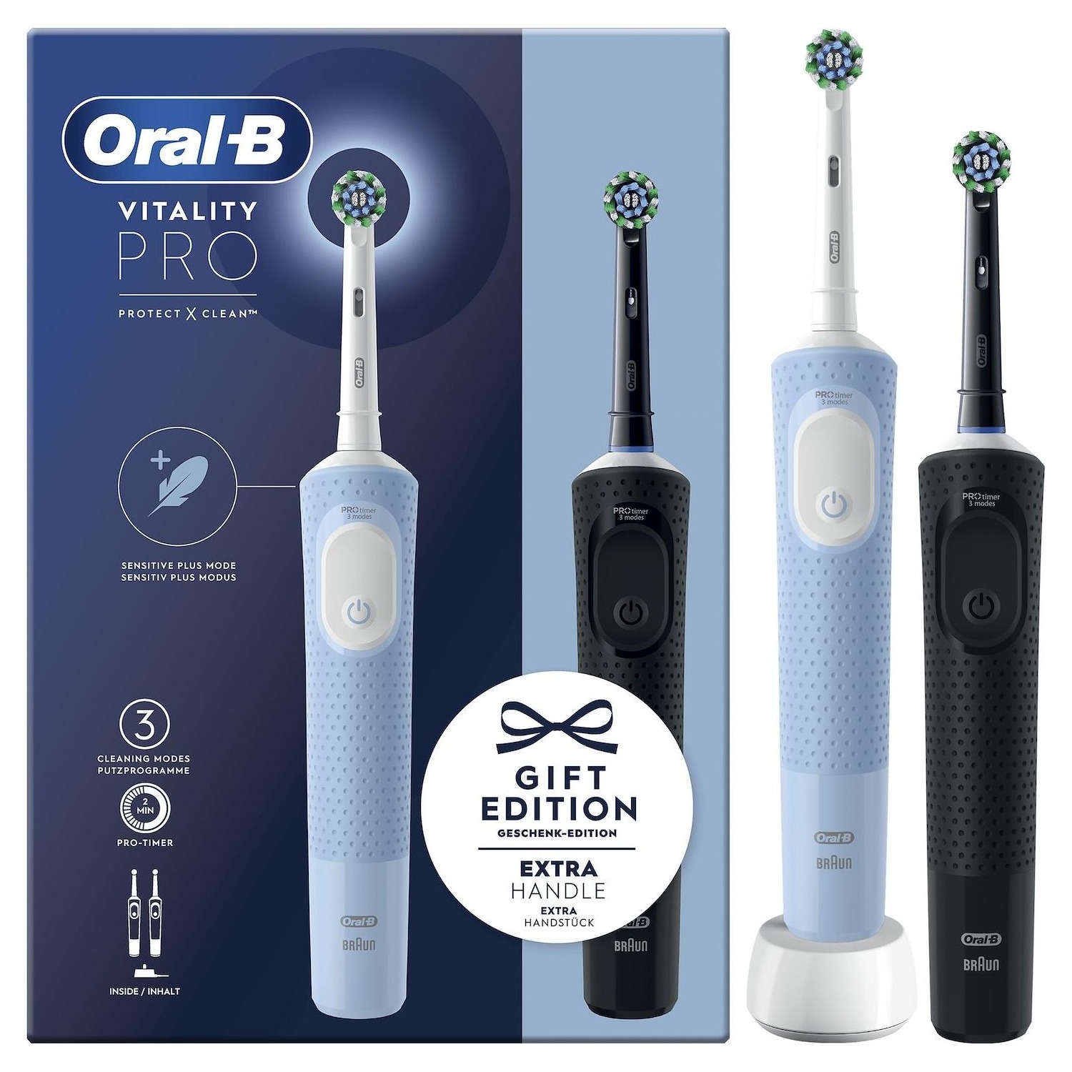 foto del prodotto spazzolino elettrico ricaricabile oral b braun bipacco vitality pro duo