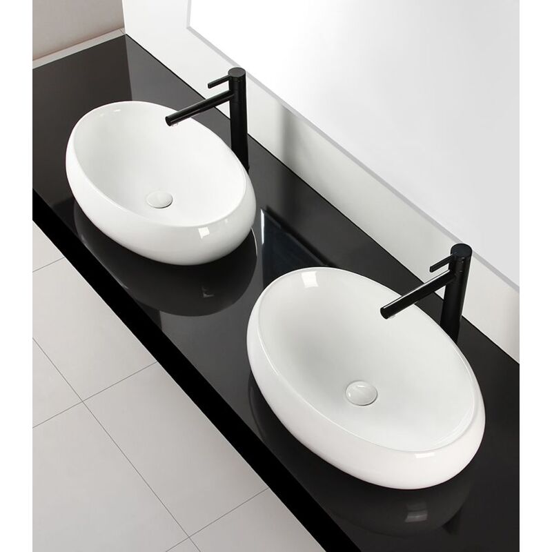 foto del prodotto rea lavabo da appoggio melania white