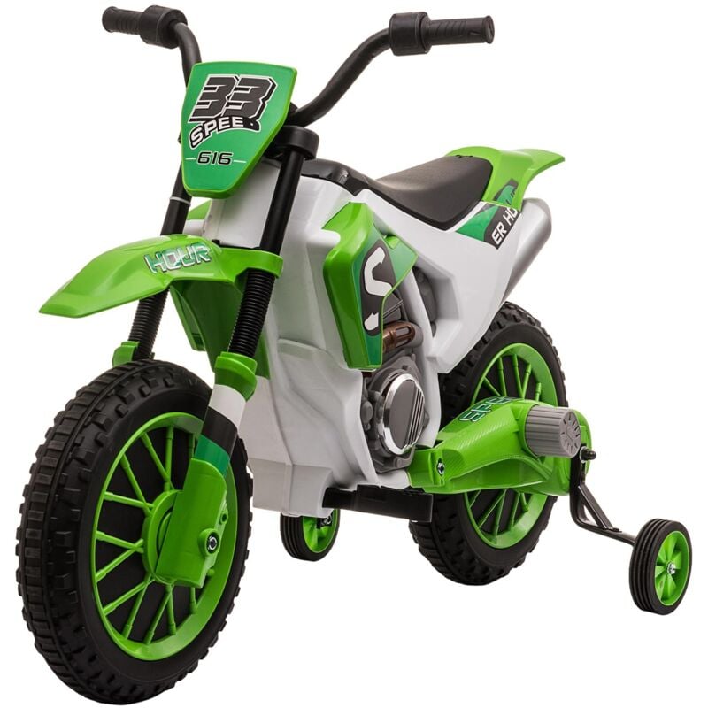 foto del prodotto moto elettrica per bambini 12v motocross verde