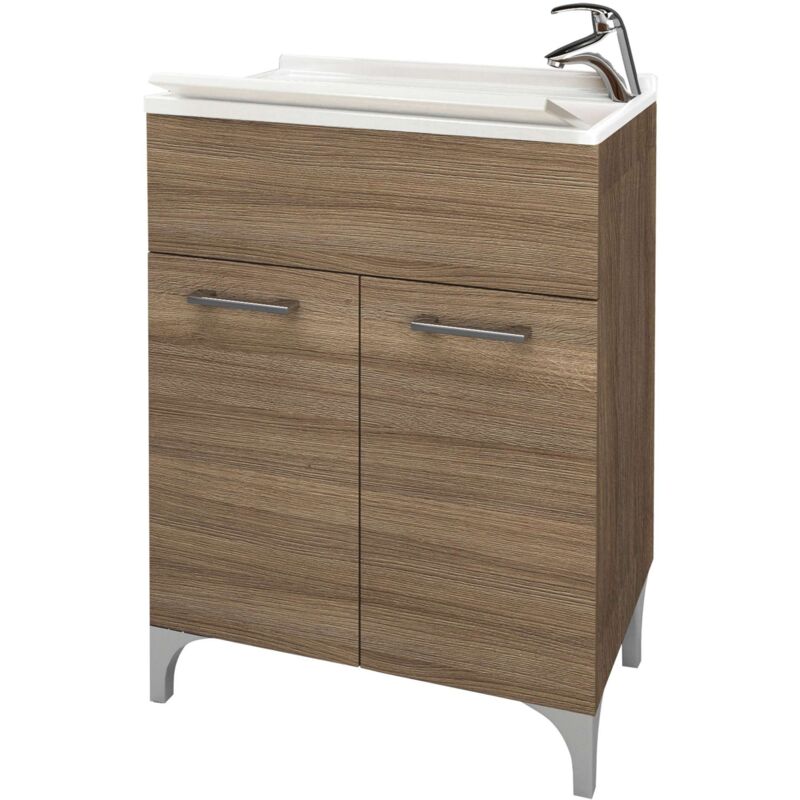foto del prodotto lavatoio legno 60x50 cm rovere fumo