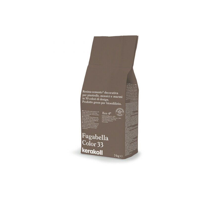 foto del prodotto fugabella color 33 fugante ibrido in resina cemento decorativo per la stuccatura di piastrelle mosaici e marmi 3 kg. 36933 kerakoll
