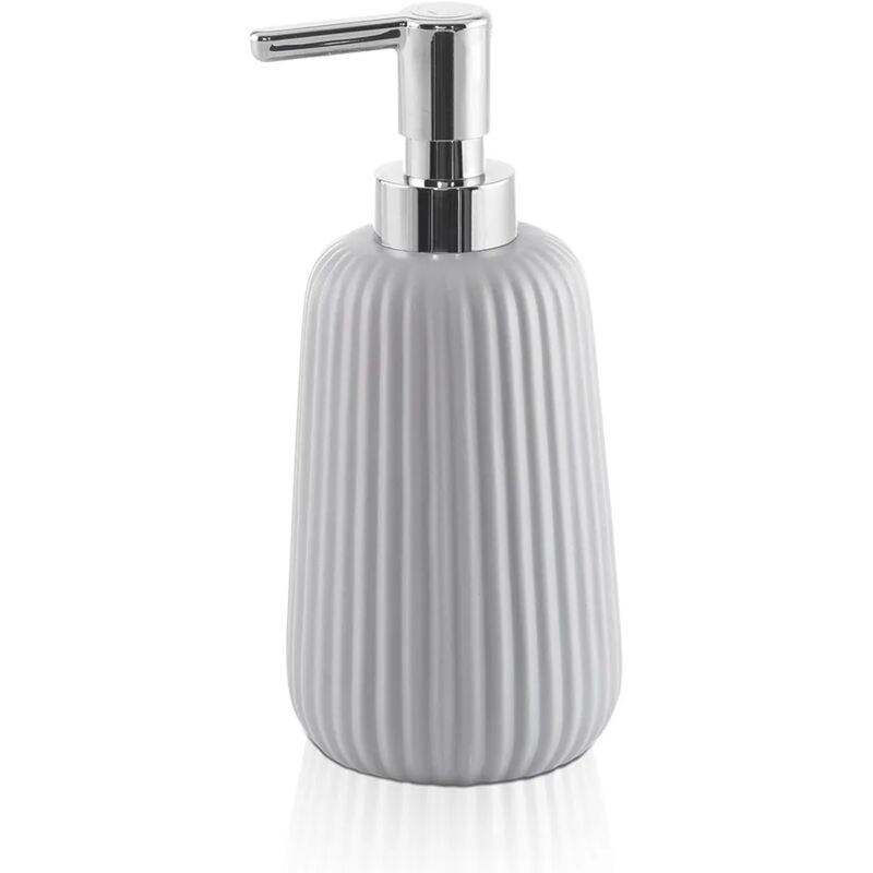 foto del prodotto dispenser sapone liquido grigio da appoggio gedy serie marika in ceramica