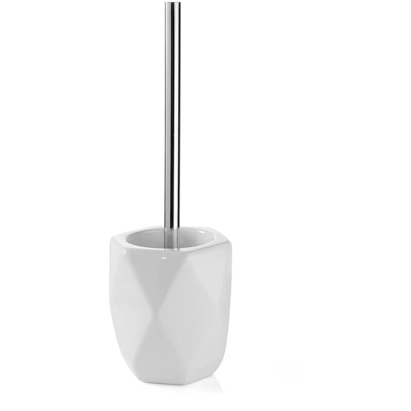 foto del prodotto portascopino bagno dappoggio bianco gedy serie dalia in ceramica