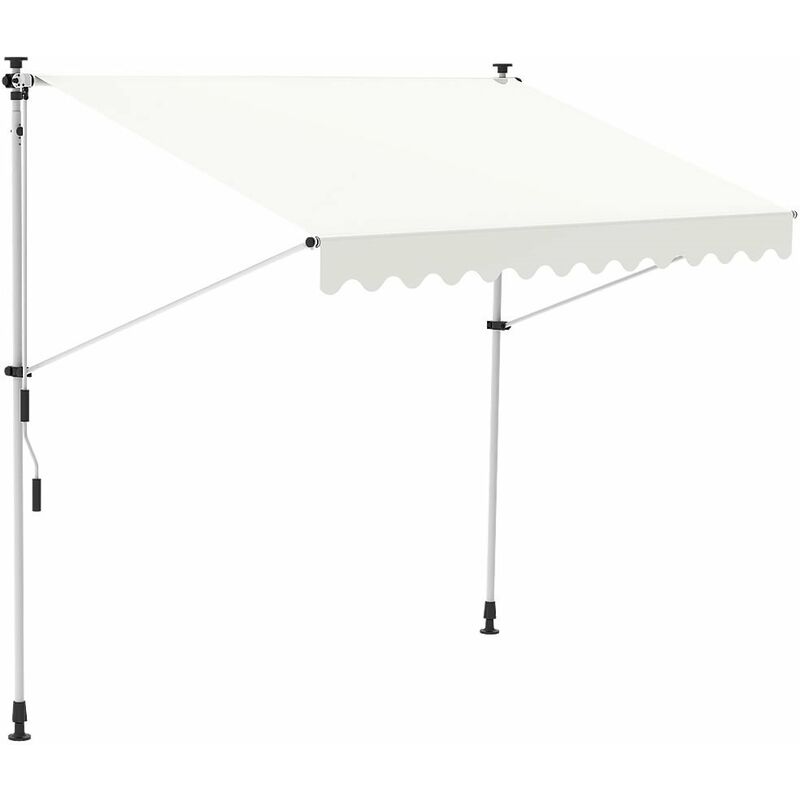 foto del prodotto tenda a morsetto 250 cm tenda da sole per balcone protezione della finestra della terrazza tenda da sole crema