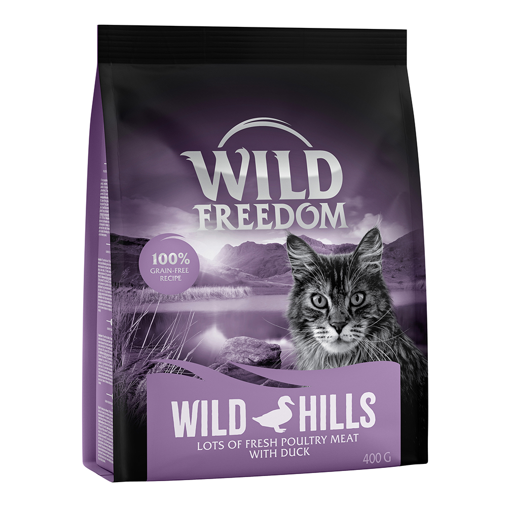 foto del prodotto wild freedom adult wild hills anatra senza cereali per gatti 400 g