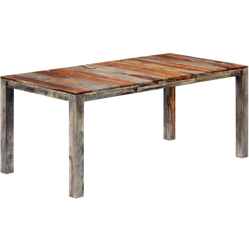 foto del prodotto vidaxl tavolo da pranzo grigio 180x90x76 cm legno massello di acacia